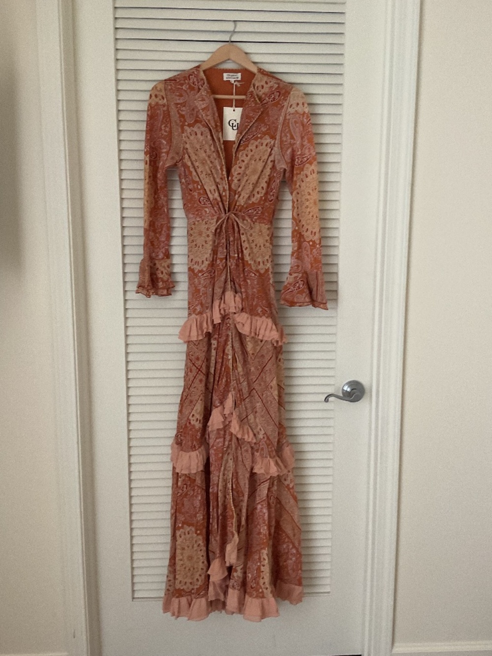 Chasing Unicorns Dream On Ruffle Maxi Dress Small NWT - Picture 2 of 7